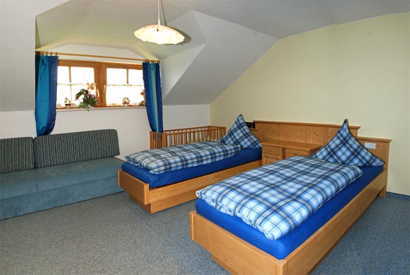 Je nach Wunsch können Sie die Betten zu einem Doppelbett zusammenschieben.